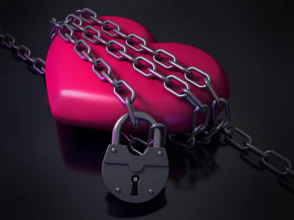 Heart in chains — Stock Photo, Image