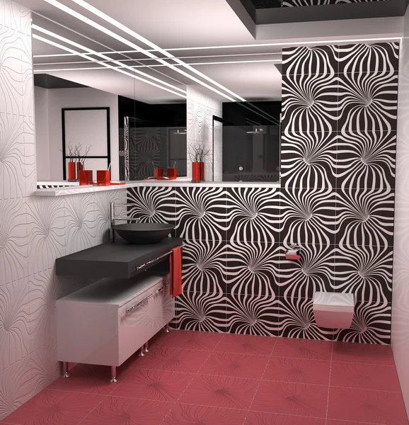Pěkná Koupelna Moderním Bytě — Stock fotografie