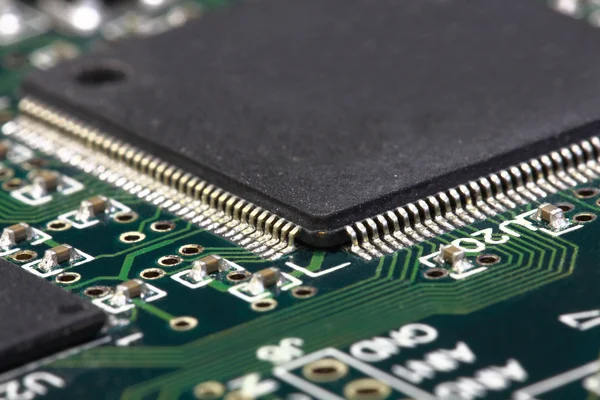 Print circuit board with component — Stock Photo, Image