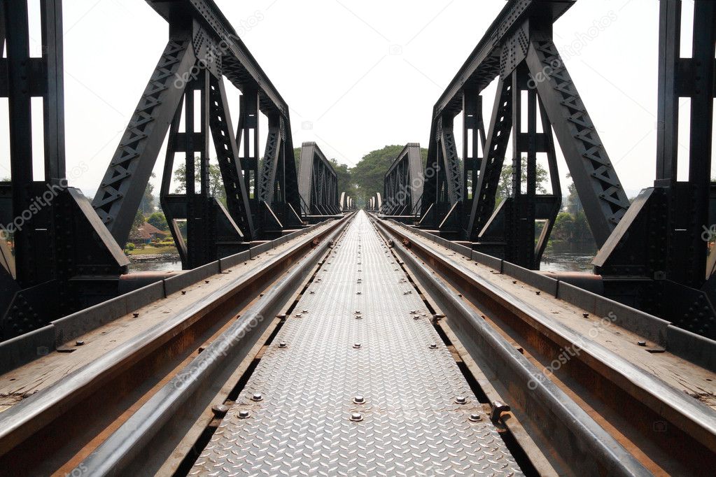 Metal railway bridge