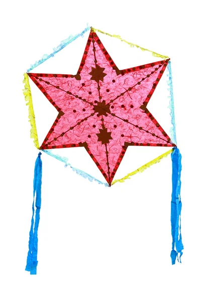 泰国风筝星状白色上孤立 — 图库照片