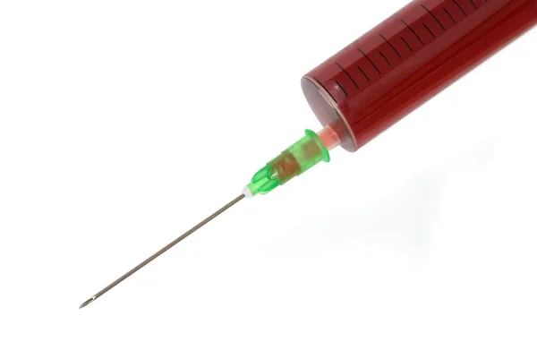 Krwawe strzykawka — Zdjęcie stockowe