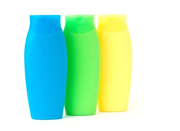 Botellas cosméticas de plástico — Foto de Stock
