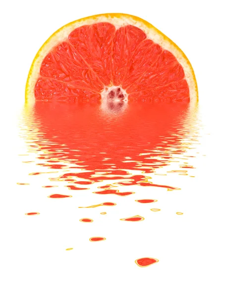 Grapefruit on Water — Stock Photo, Image