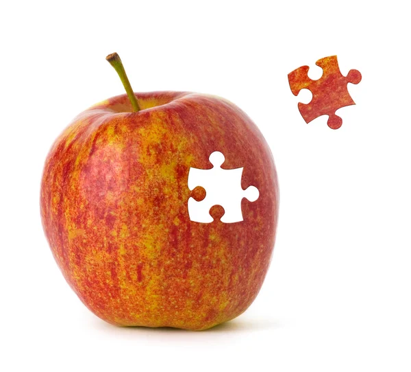 Puzzle Apple — Stock Photo, Image