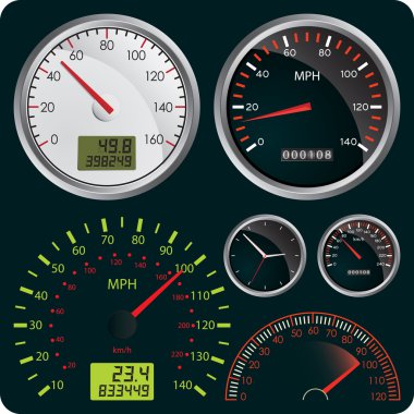 Speedometers clipart