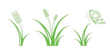 Green Nature Icons. Part 1 - Grass clipart