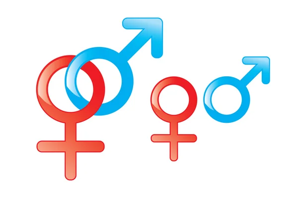 Male and Female Symbols — Stock Vector