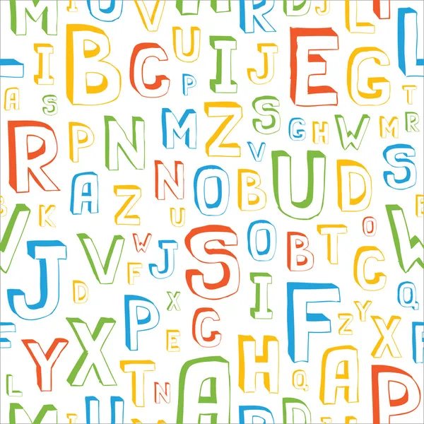 Άνευ ραφής αλφάβητο μοτίβο — Διανυσματικό Αρχείο