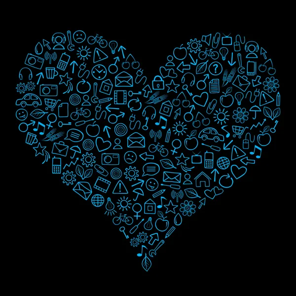เว็บ หัวใจ — ภาพเวกเตอร์สต็อก