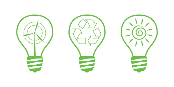 Zelená příroda ikony. část 10 - životní prostředí — Stockový vektor