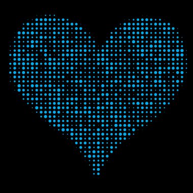 Dotted Heart on Black clipart