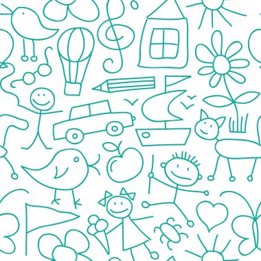 Seamless Kid Pattern or Background