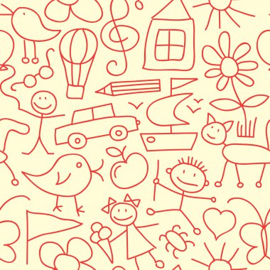 Seamless Kid Pattern or Background clipart