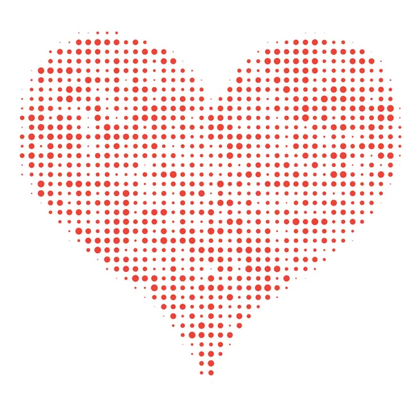 Coeur pointillé — Image vectorielle
