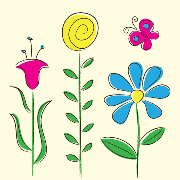 Квіти Картки — стоковий вектор