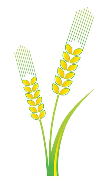 Landbouw Symbool Witte Achtergrond — Stockvector
