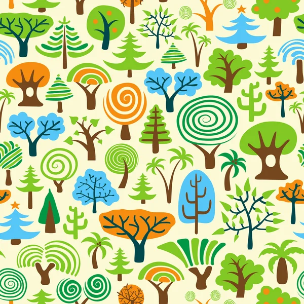 stock vector Tree Seamless Wallpaper