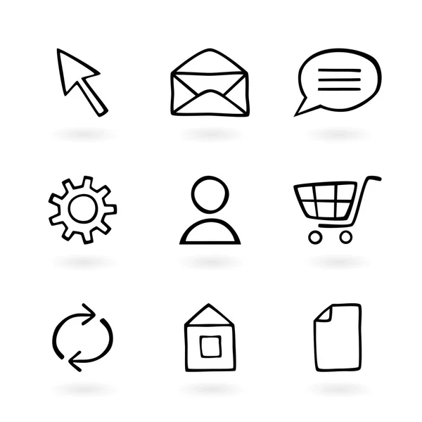 Conjunto Iconos Web — Vector de stock