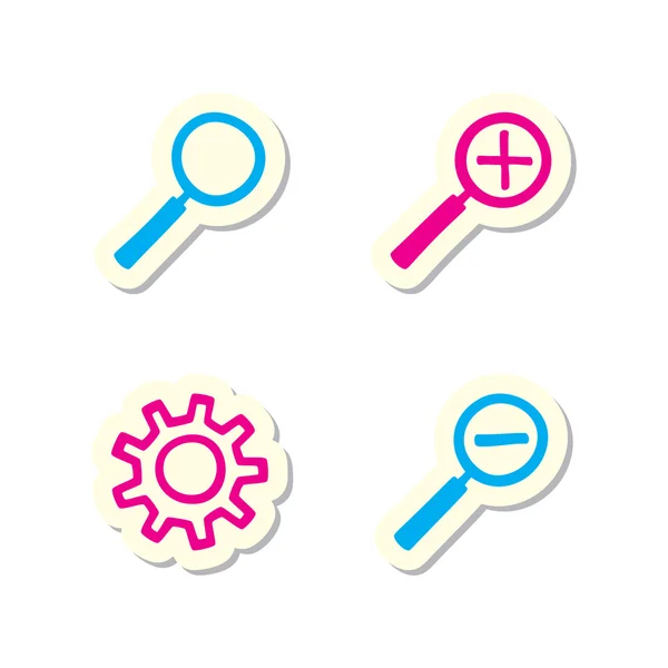 Vector Illustration Web Icons White Background — Stock Vector