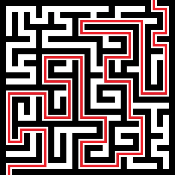 Illustration Maze Labyrinth Background — Stock Vector