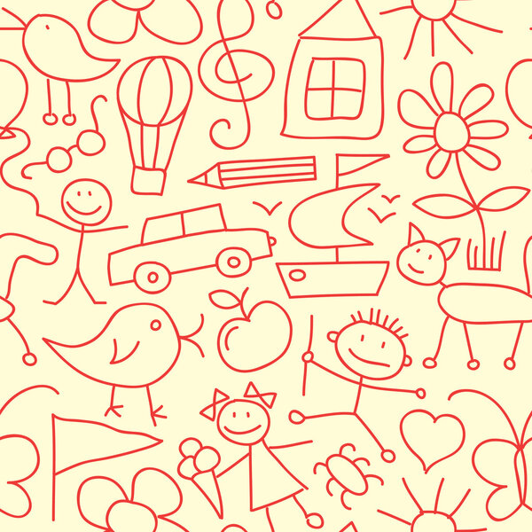 Seamless Kid Pattern or Background