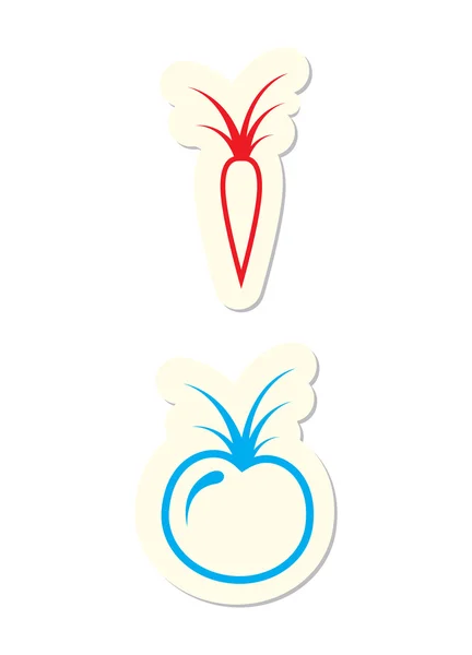Овощные иконы — стоковый вектор