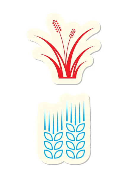 Icônes Maïs Isolées Sur Blanc — Image vectorielle