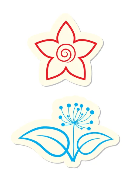 Floral pictogrammen — Stockvector
