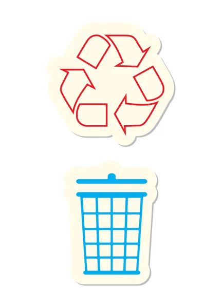 Environment Icons Isolated White — Stock Vector
