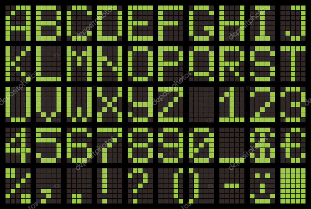 Dotmatrix display — Stock Vector © maxkrasnov 4612976