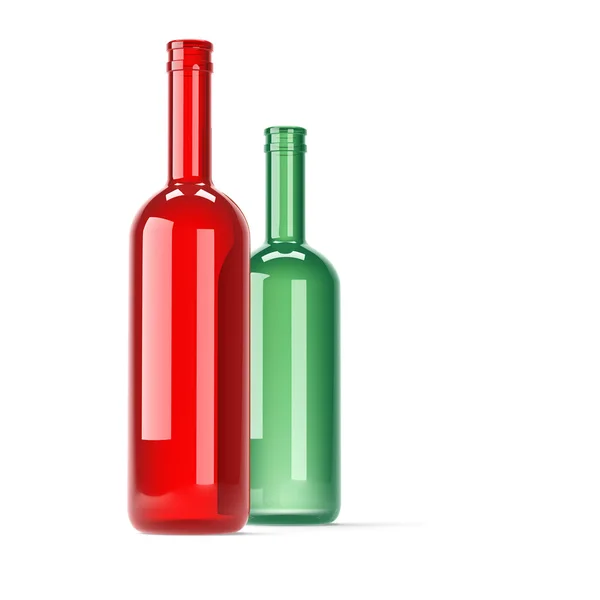 Butelki Izolowane Białym — Zdjęcie stockowe