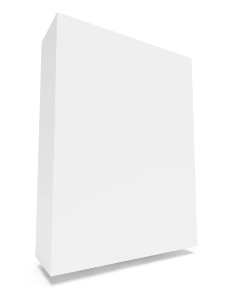 Caja Blanco Aislada Blanco — Foto de Stock