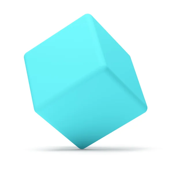 Cubo blu — Foto Stock