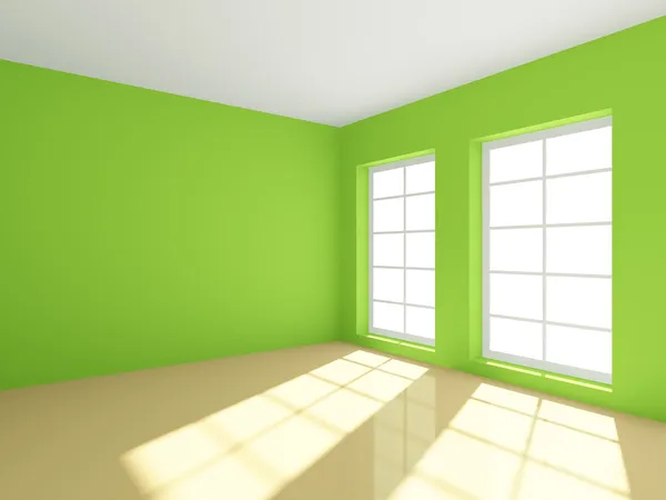 stock image Green Empty Room