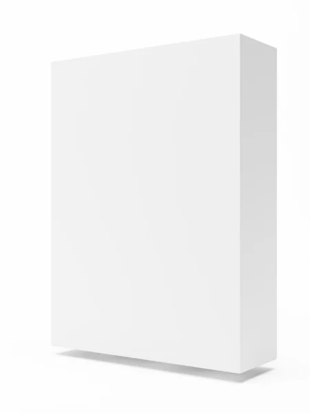 Prázdný Box Izolovaných Bílém — Stock fotografie