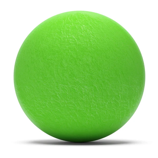 Green Sphere Isolated White Background — Stock Photo, Image