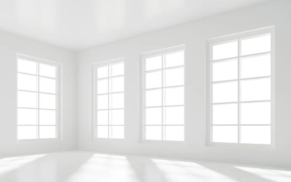 Άδειο λευκό δωμάτιο — Φωτογραφία Αρχείου
