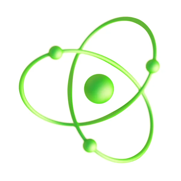 Atom Isolerad Vit — Stockfoto