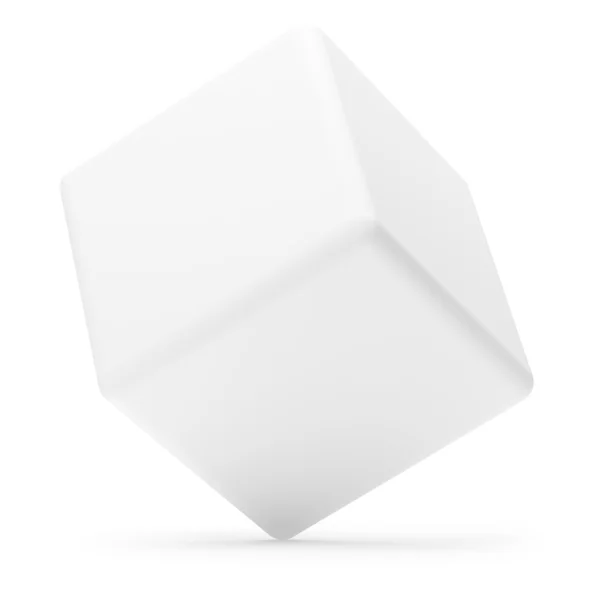 Illustrazione Del Cubo Isolato Sfondo Bianco — Foto Stock