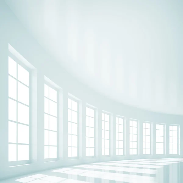 Ilustração Salão Vazio Com Windows — Fotografia de Stock