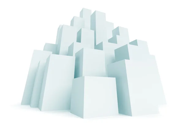 Ilustrace Budov Izolovaných Bílém Pozadí — Stock fotografie
