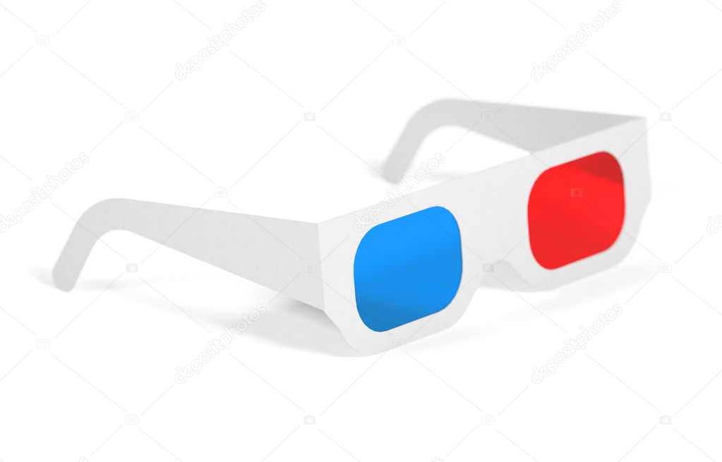 3d Glasses Isolated on White Background