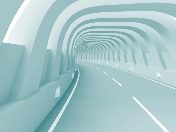 stock image 3d Illustration of Blue Abstract Tunnel Background