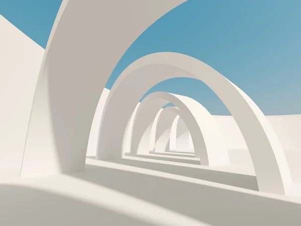 Ilustración Fondo Arquitectura Abstracta Blanca — Foto de Stock