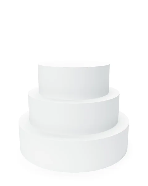 Ilustração Pedestal Abstrato Isolado Branco — Fotografia de Stock