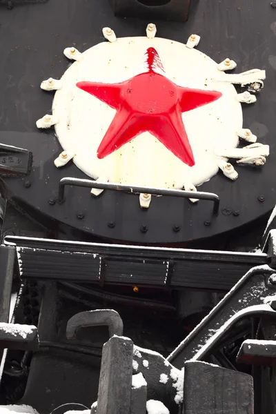 Oude Sovjet locomotief — Stockfoto