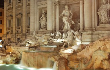 The Trevi Fountain is the largest and one of the most famous fountains of Rome, and is unanimously considered one of the most famous fountains in the world clipart