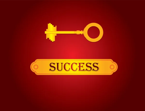 O cheie de afaceri de succes — Vector de stoc