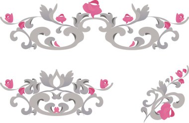 Baroque elements clipart